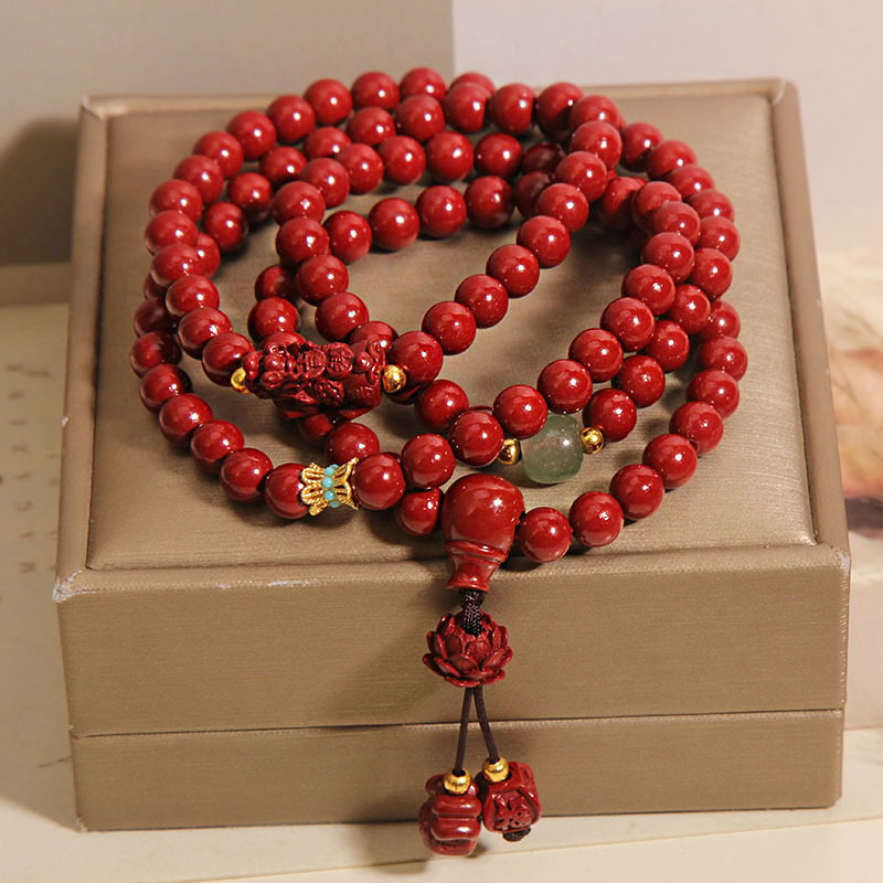 新中式多层朱砂手链项链女轻奢小众精致高级感貔貅手串本命年礼物详情4