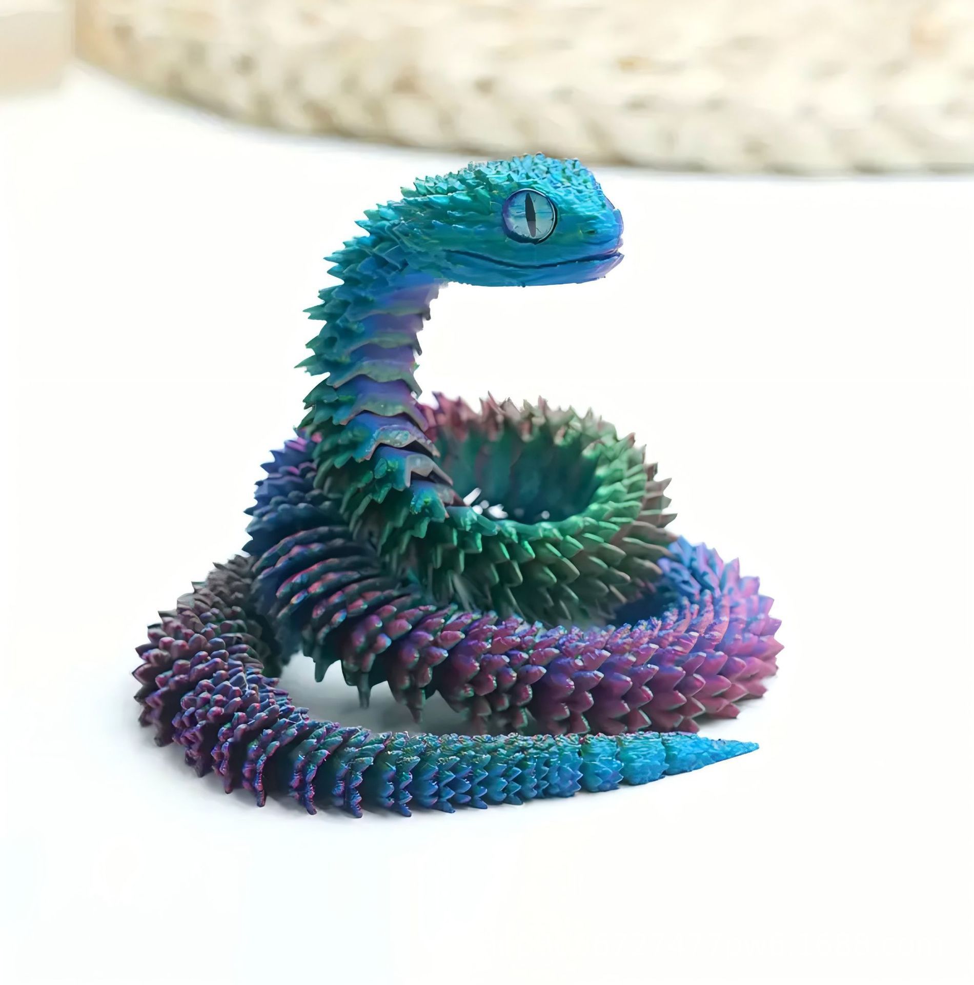 网红爆款3d打印蛇年新款蝰蛇全身关节可动立体动物夜光模型礼物源详情18