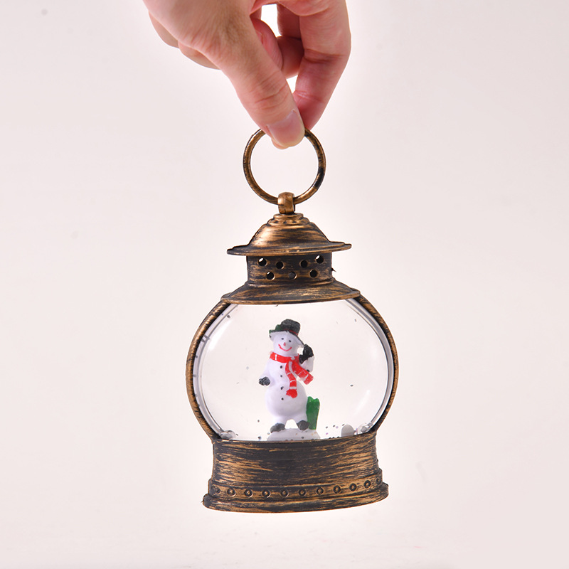 New Christmas decorations, water-filled oval small horse lanterns, interior handicrafts, table ornaments, hand-carried small oil lamps, Christmas atmosphere decoration pic 12