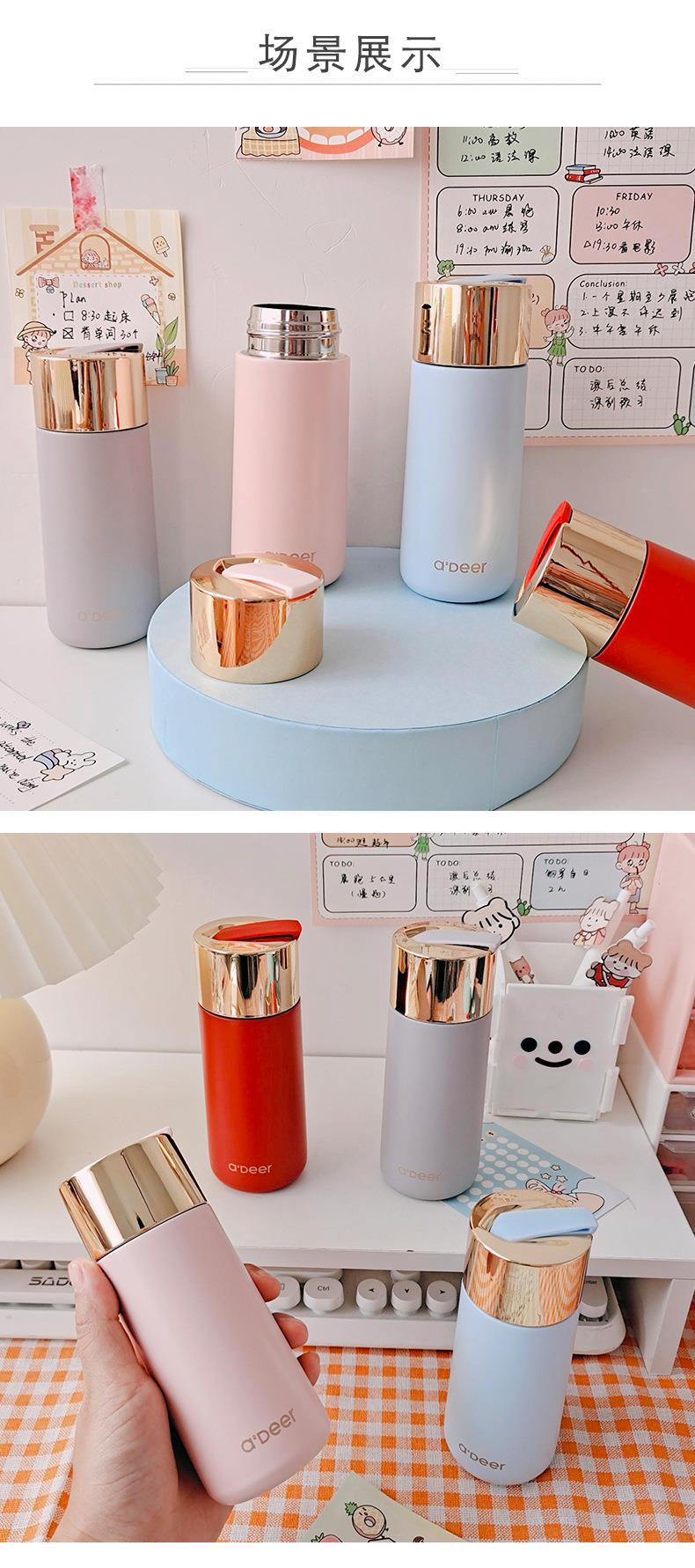 独角鹿保温杯小容量女士便携水杯小容量口袋详情8