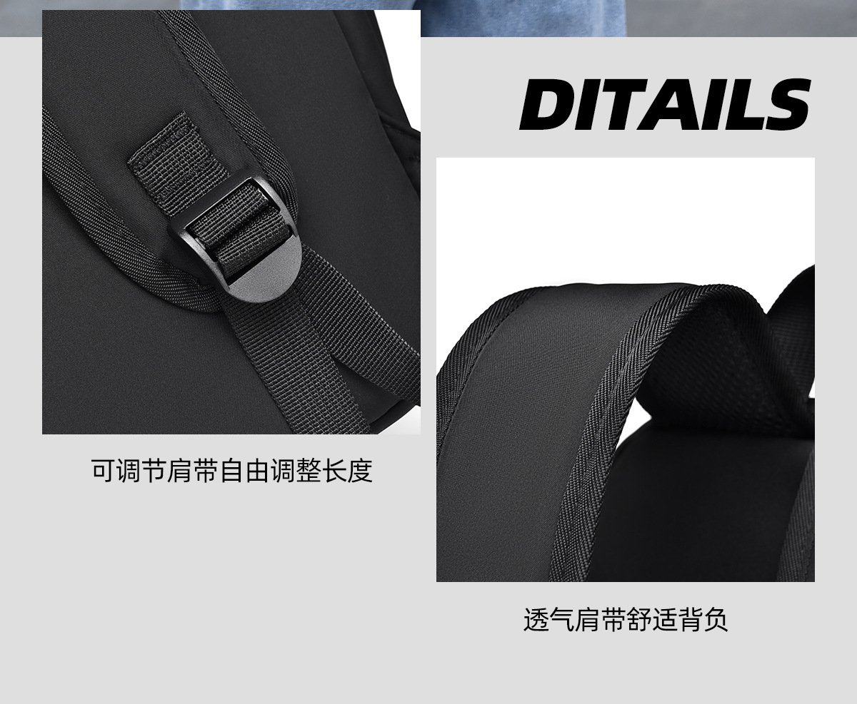 新款双肩包男女同款 ins休闲简约大容量初中生高中生旅行学生书包详情24