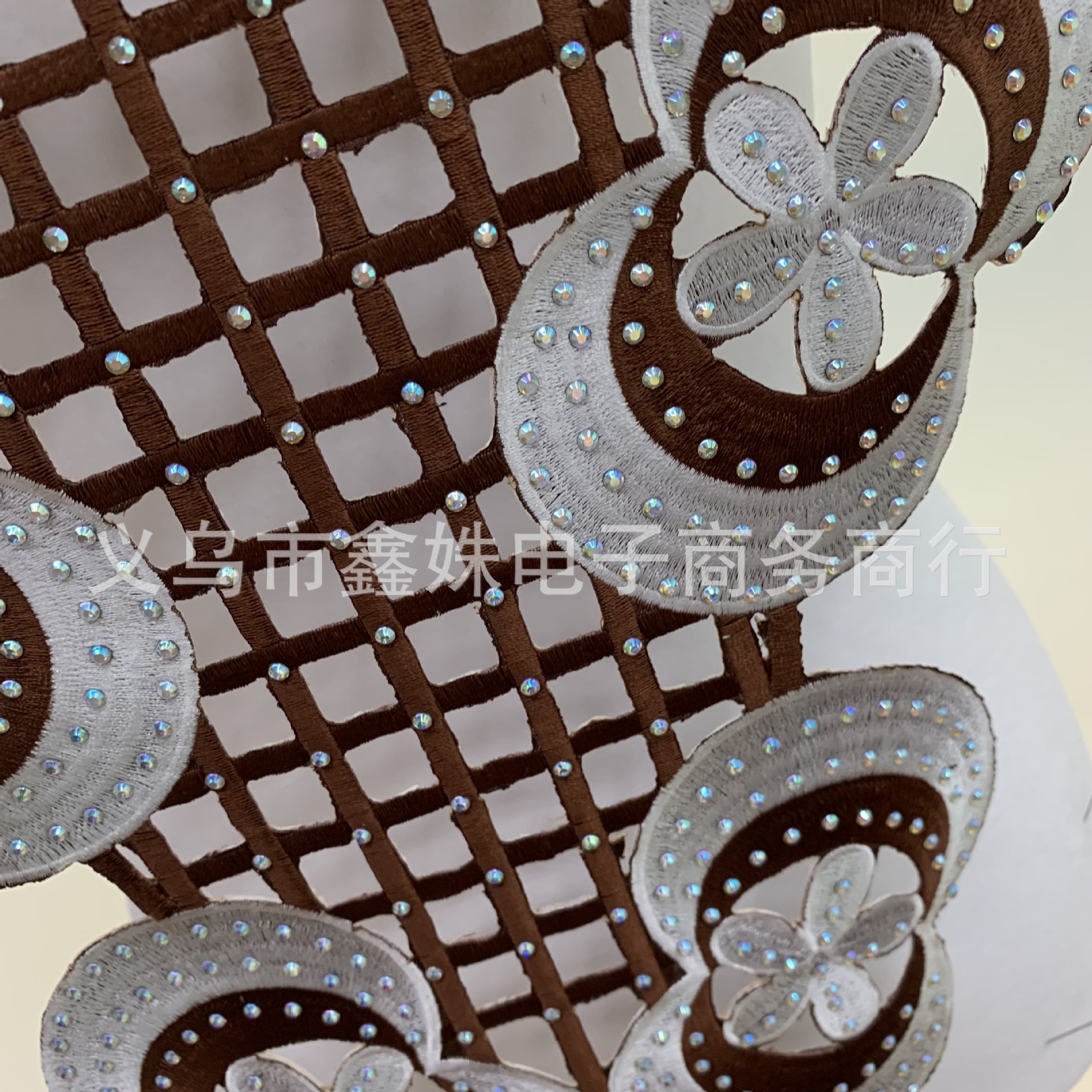 Embroidery, rhinestone and diamond fabric with adhesive backing decoration for foreign trade clothing accessories pic 4