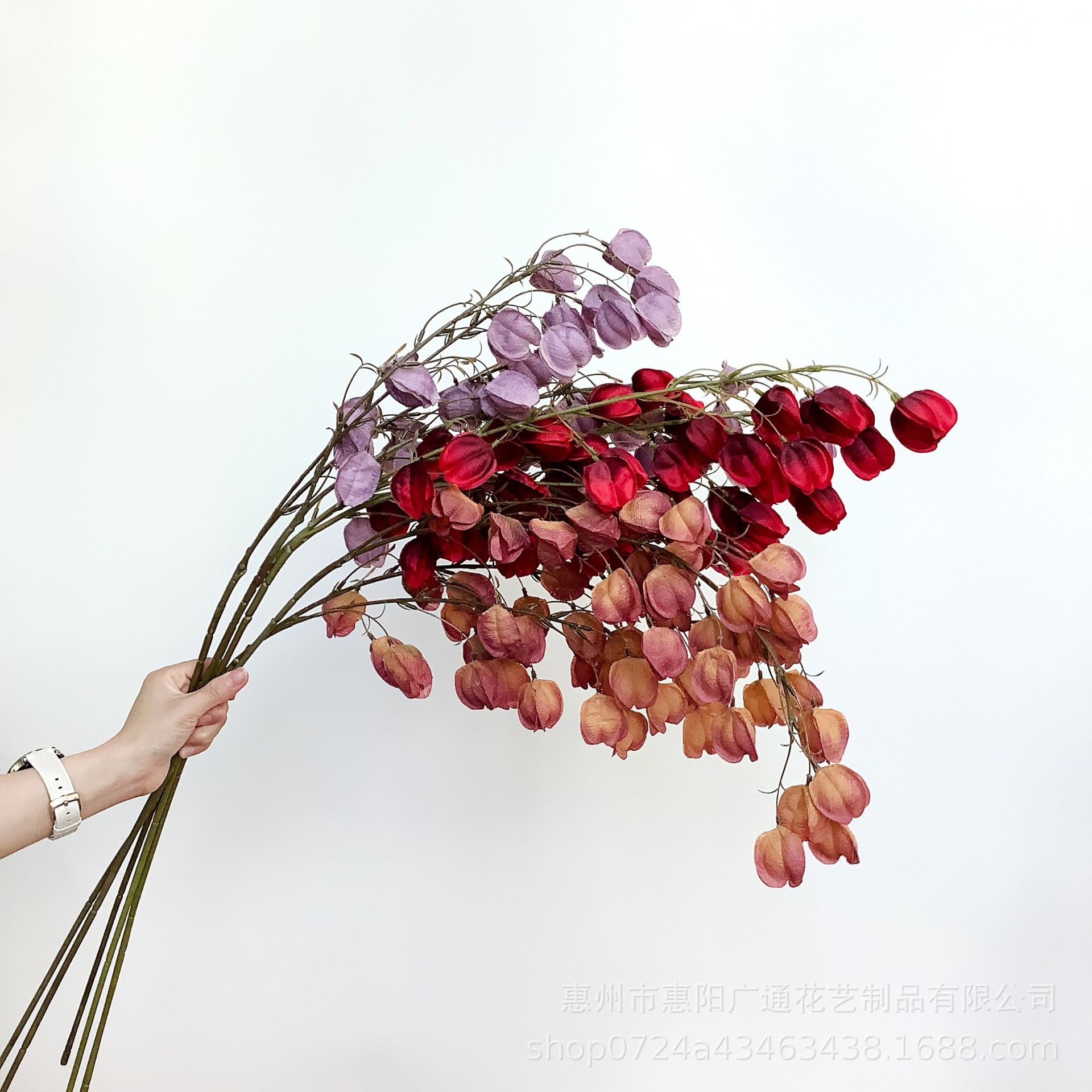 高级轻奢风灯笼花仿真花艺客厅玄关落地摆件婚庆礼堂陶瓷工艺品详情7