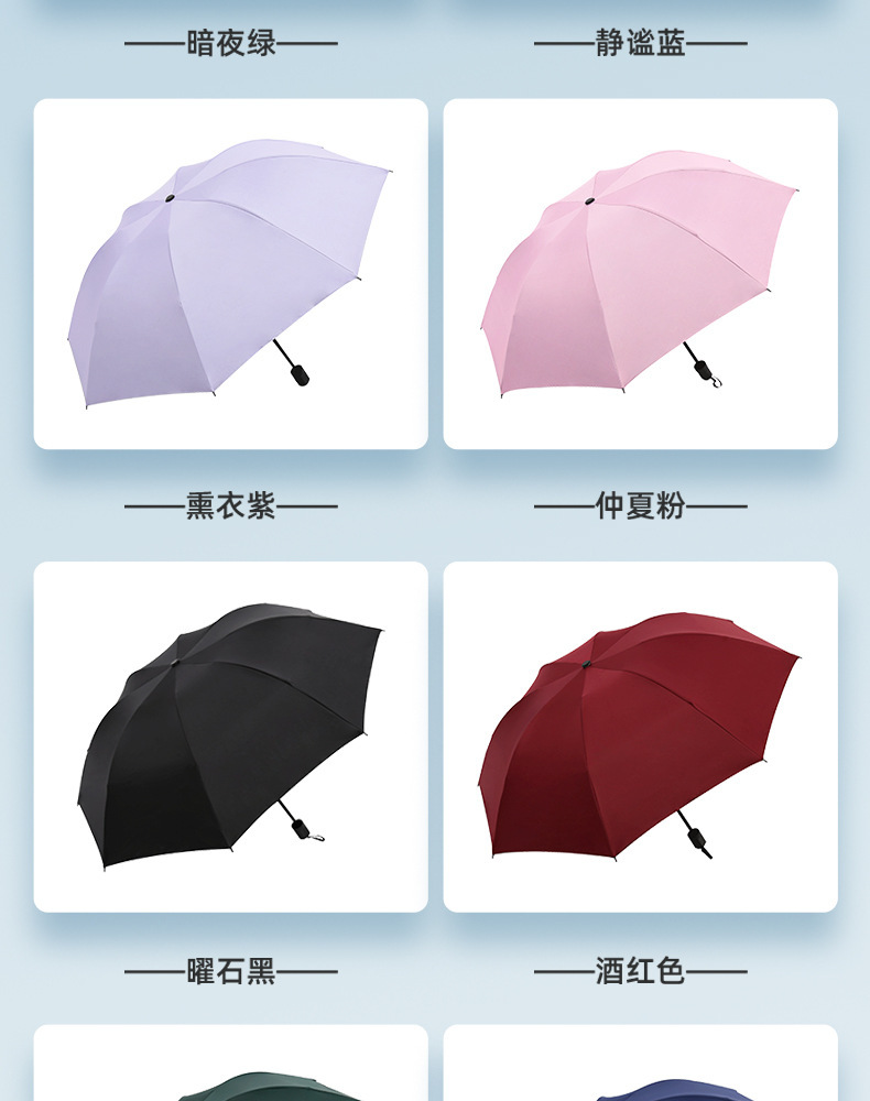 晴雨伞超大雨伞大号折叠黑胶伞男女学生防晒太阳伞广告伞LOGO批发详情13