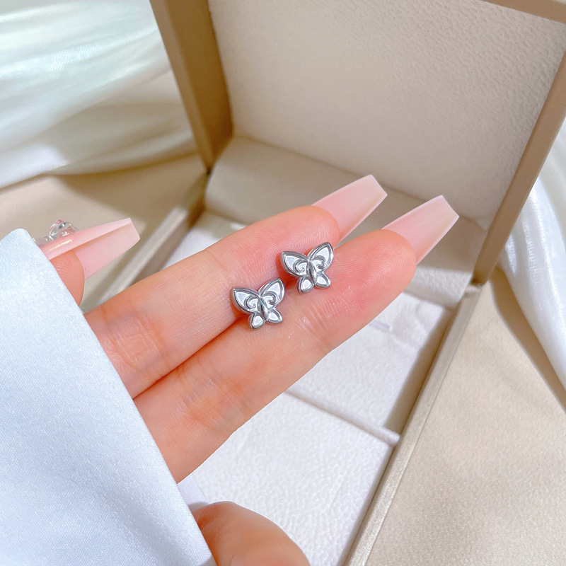 【通体钛钢】贝母幸运草极简风耳钉冷淡男女耳环个性气质宴会耳饰详情36