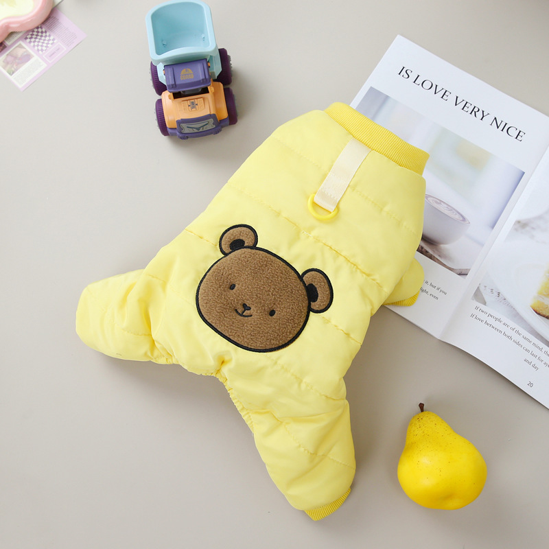 2022新款秋冬保暖可爱乖乖熊四腿棉衣现货跨境直发中小型猫狗服饰详情6