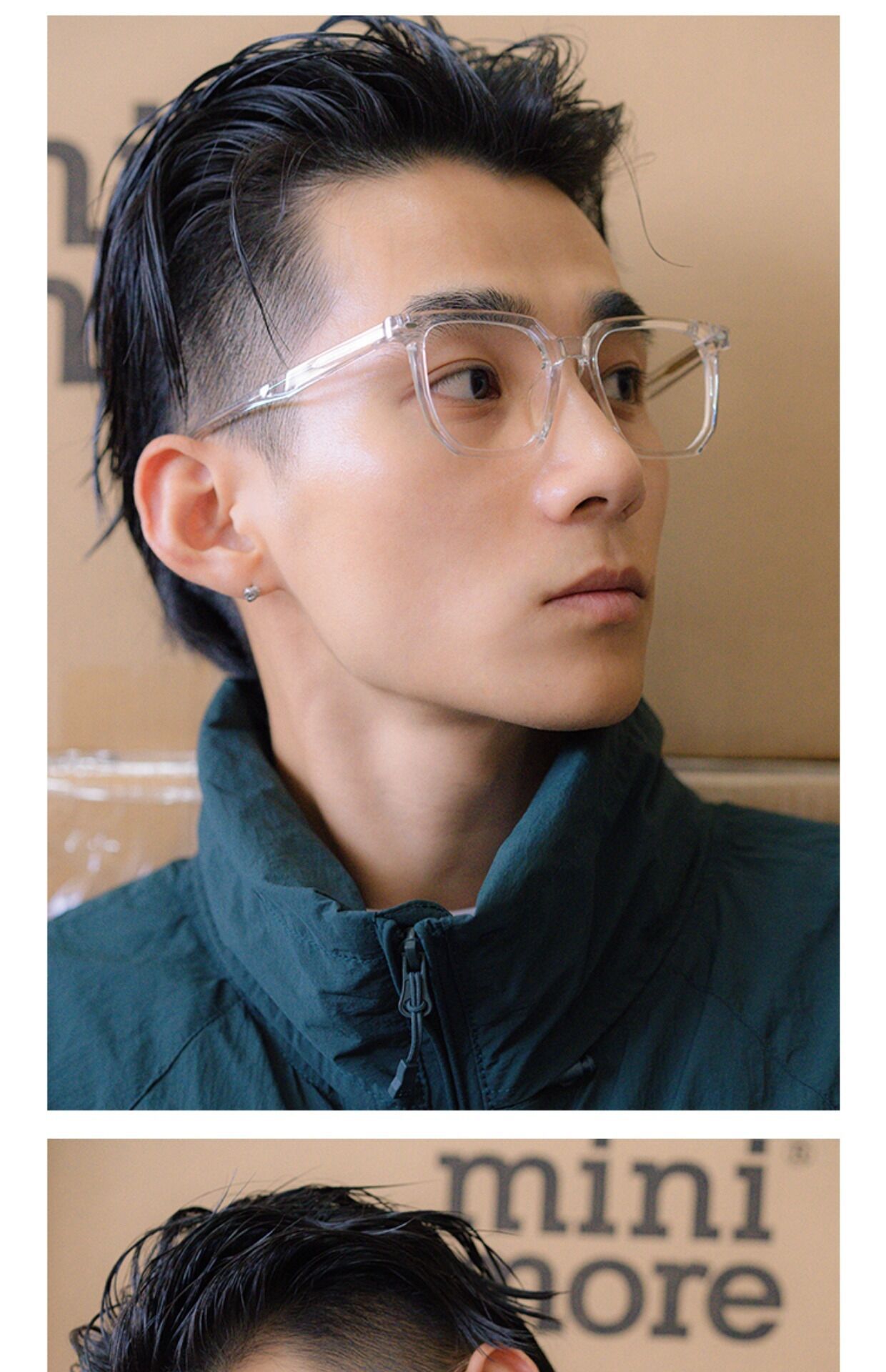 超轻透明光学眼镜镜架近视防蓝光男女款大脸显瘦可配有度数镜片详情2