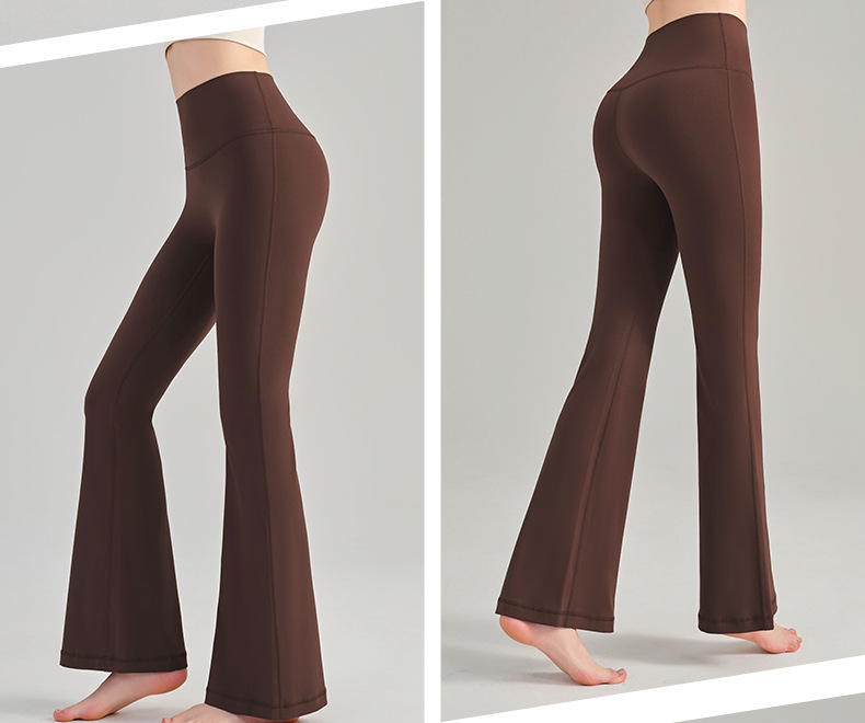 NS Youth Edition Nude Yoga flared Pants, high-waisted and hip-lifting yoga wear for women, new fitness tight slightly flared yoga pants pic 29