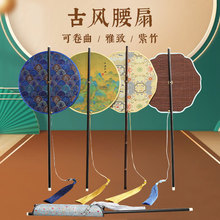古风折扇工艺礼品扇二青日式汉服舞蹈扇子便携绢扇女扇厂家批发详情52