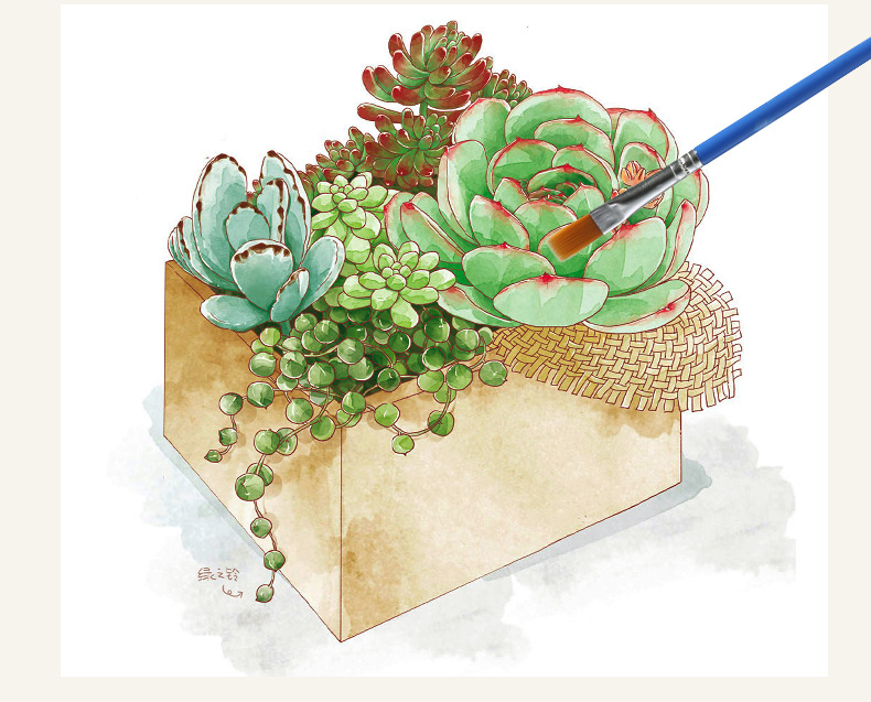 博艺宣便携性36色塑盒大容量环保儿童初学者diy手绘颜料固体水彩详情6