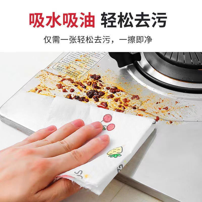 懒人抹布吸油吸水一次性洗碗巾家用特厚干湿两用厨房纸巾超大卷详情6
