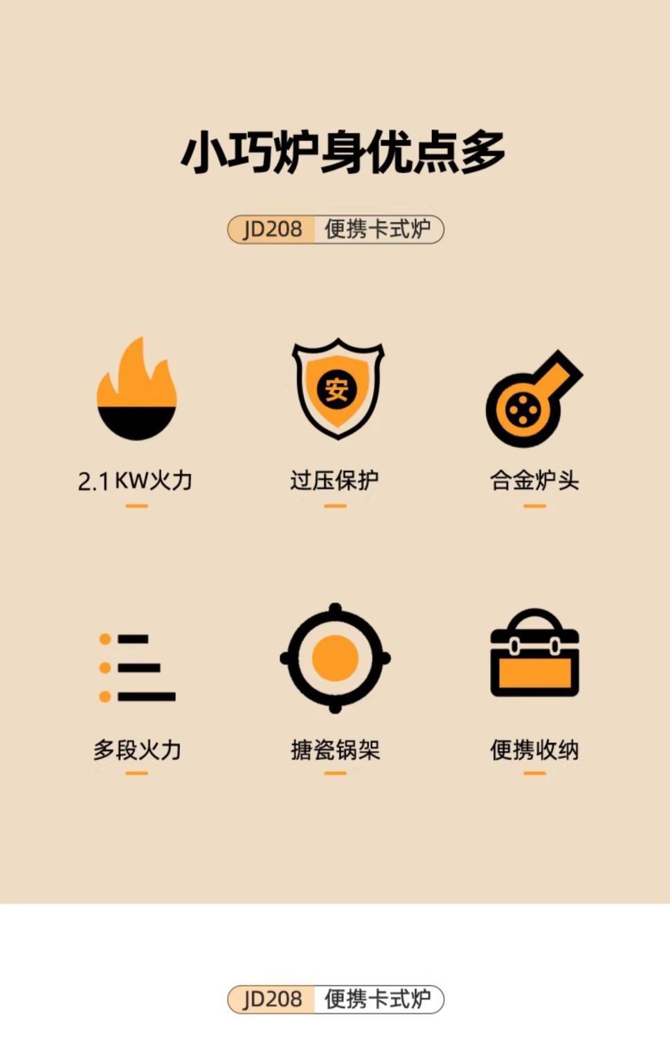 迷你卡式炉家用小型便携式火锅户外煤气燃气灶瓦斯炉具卡磁卡斯炉详情3