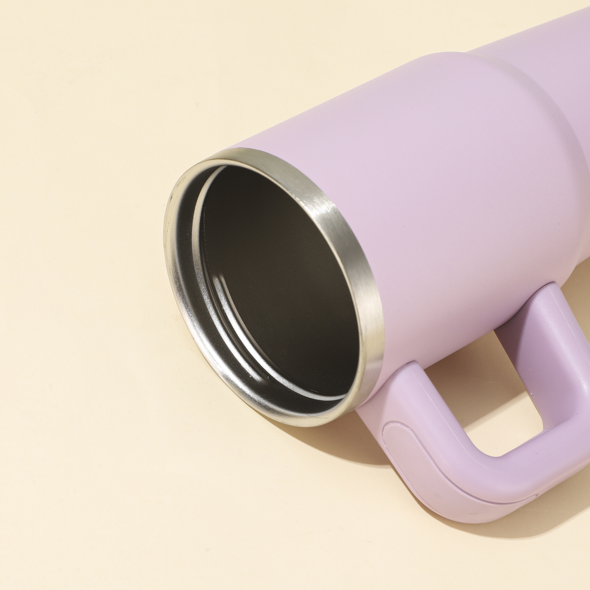 新品14oz便携吸管冰霸杯带手柄纯色汽车杯迷你真空保温杯现货批发详情3