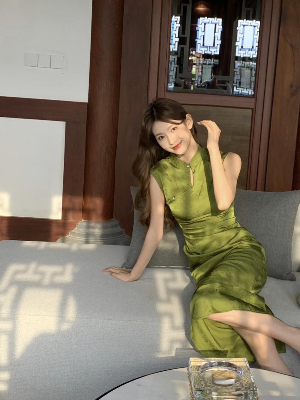 伊茉夏怜语~新中式高端女装连衣裙2024夏季高级感改良女装旗袍裙详情19