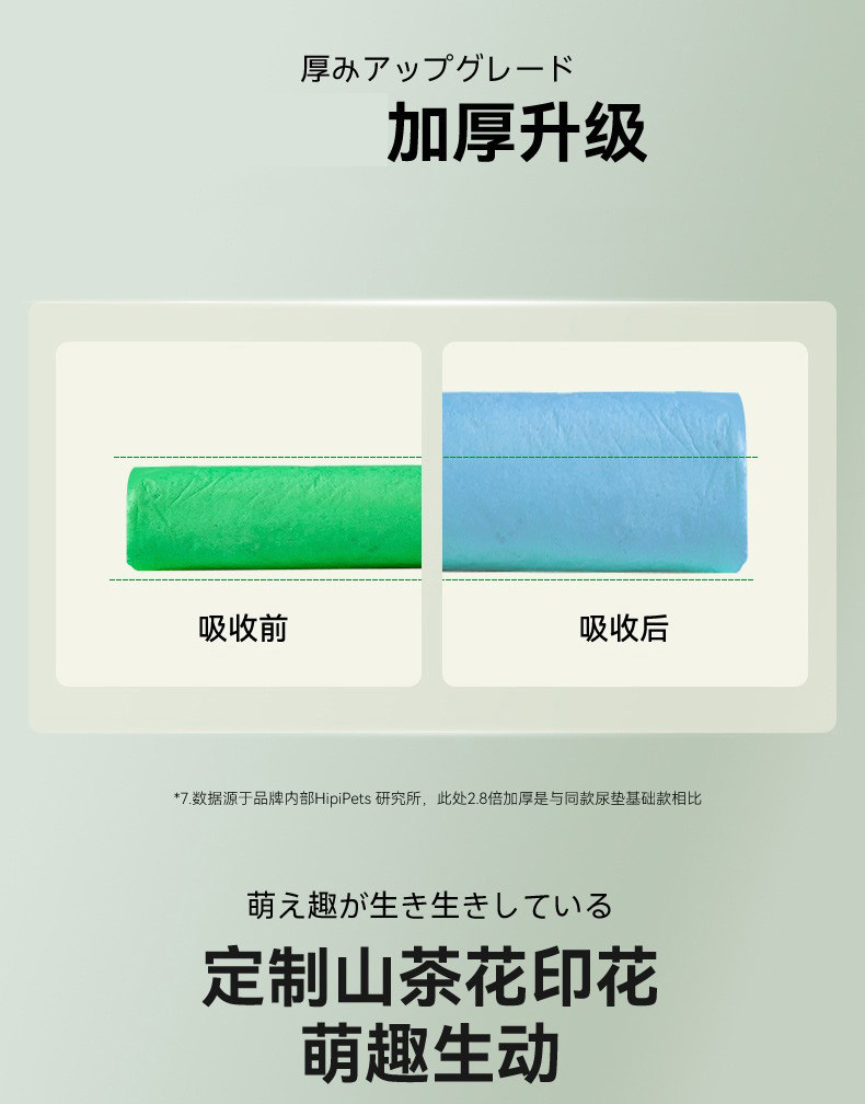 宠物尿垫山茶花留香尿垫加厚吸水隔尿垫小型犬尿不湿包邮狗狗尿片详情9