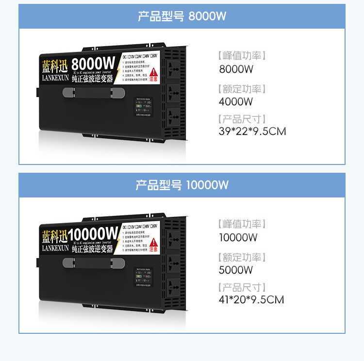 跨境纯正弦波逆变器DC12V24V转120V220v230V10kw7000太阳能逆变器详情19
