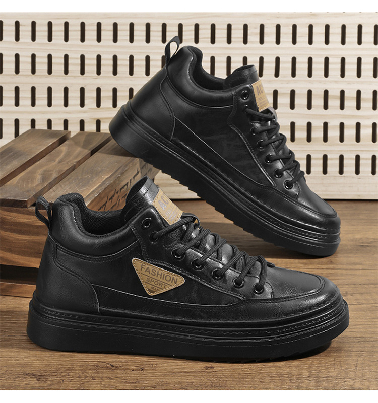 Spring's new Martin boots are trendy and versatile for men. Thick-soled leather shoes, workwear, board shoes, and walking shoes are all suitable for men's casual wear pic 17