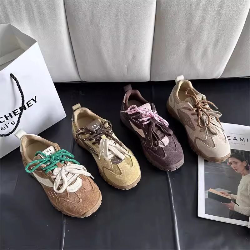 厚底增高德训鞋女洋气2025年秋季新款复古百搭阿甘鞋运动休闲鞋潮详情9