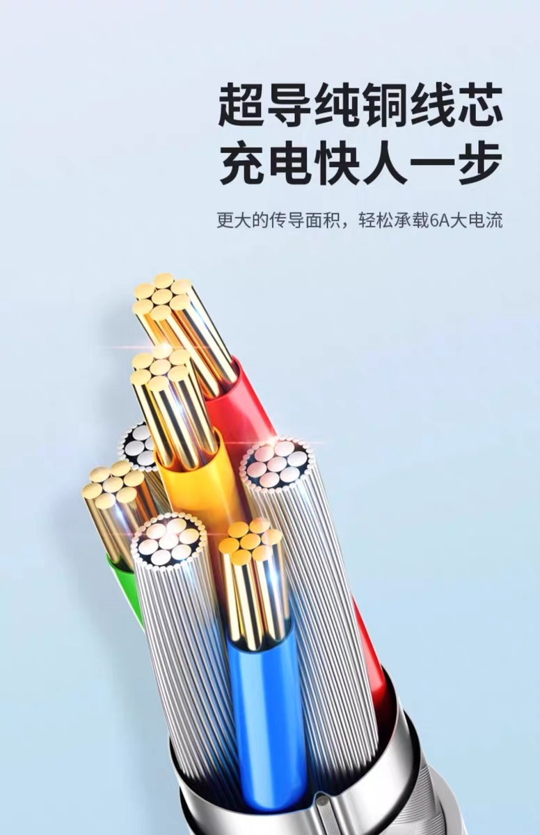 原装6A超级快充线适用华为Mate60荣耀66W/100W双Type-c闪充数据线详情10