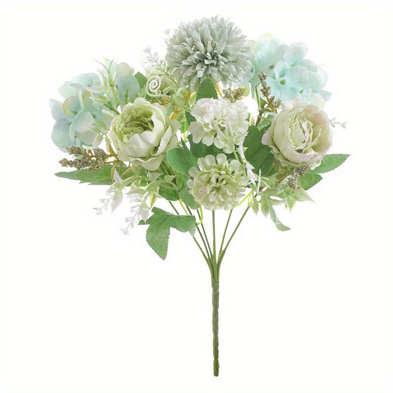 7叉组合花 仿真花小把束绢花绣球花组合绢花手捧花束家居装饰批发详情9