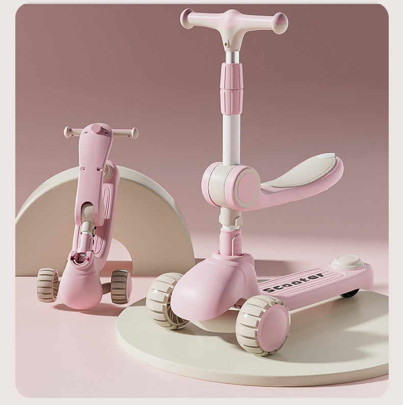 儿童滑板车2-3-6岁8三合一男女宝宝溜溜可坐可骑滑滑车小孩踏板车详情33