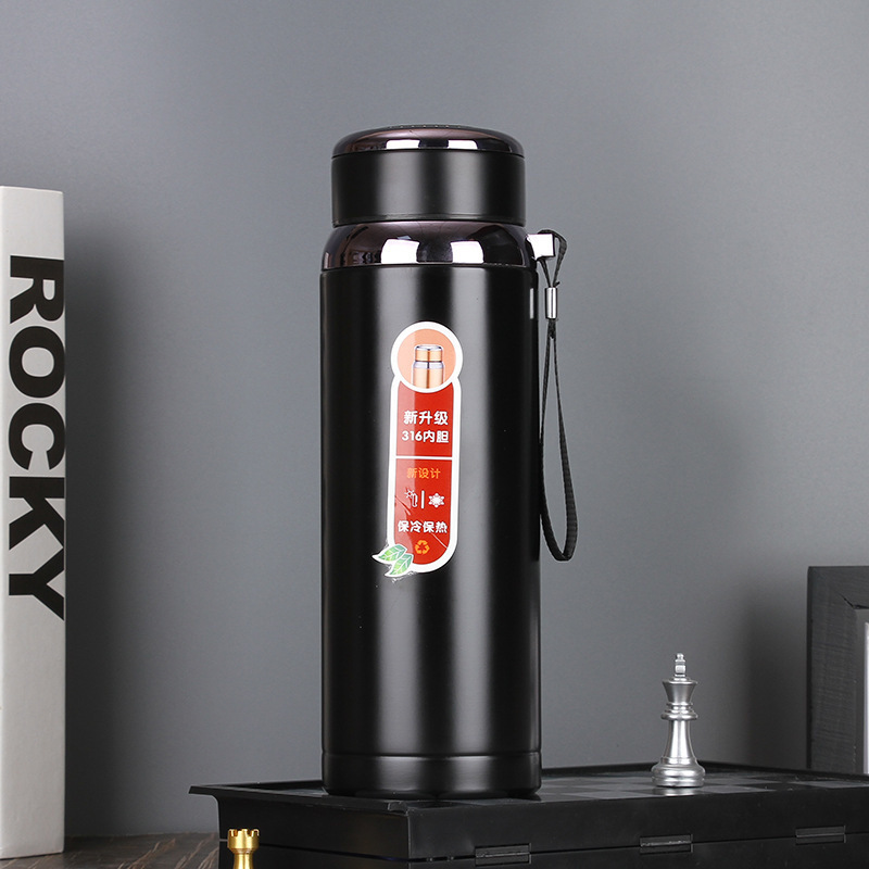 316不锈钢运动水壶 户外带提绳车载便携星星壶大容量真空保温杯详情14