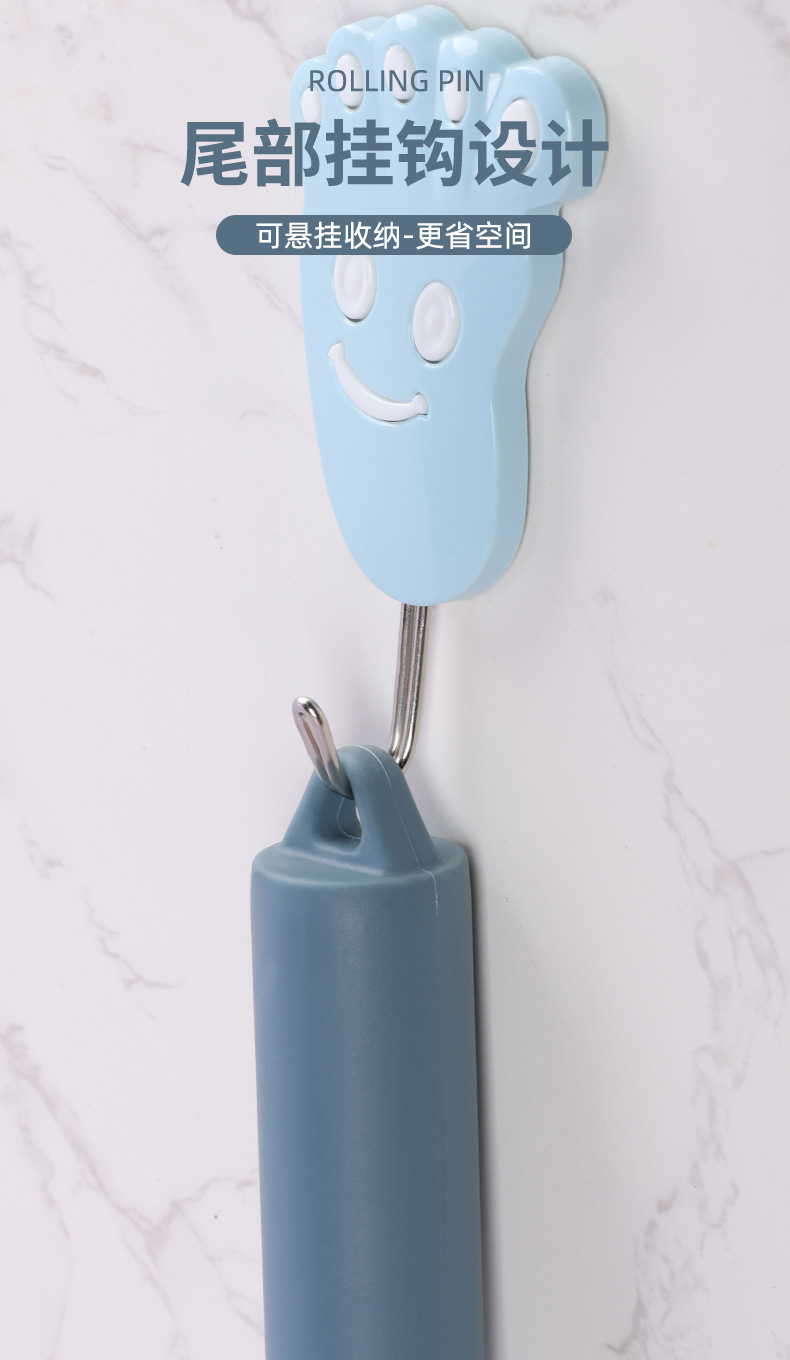 Silicone food-grade rolling pin, household rolling pin, baking special graduated flour pin, Western pastry dumpling kneading pin pic 9