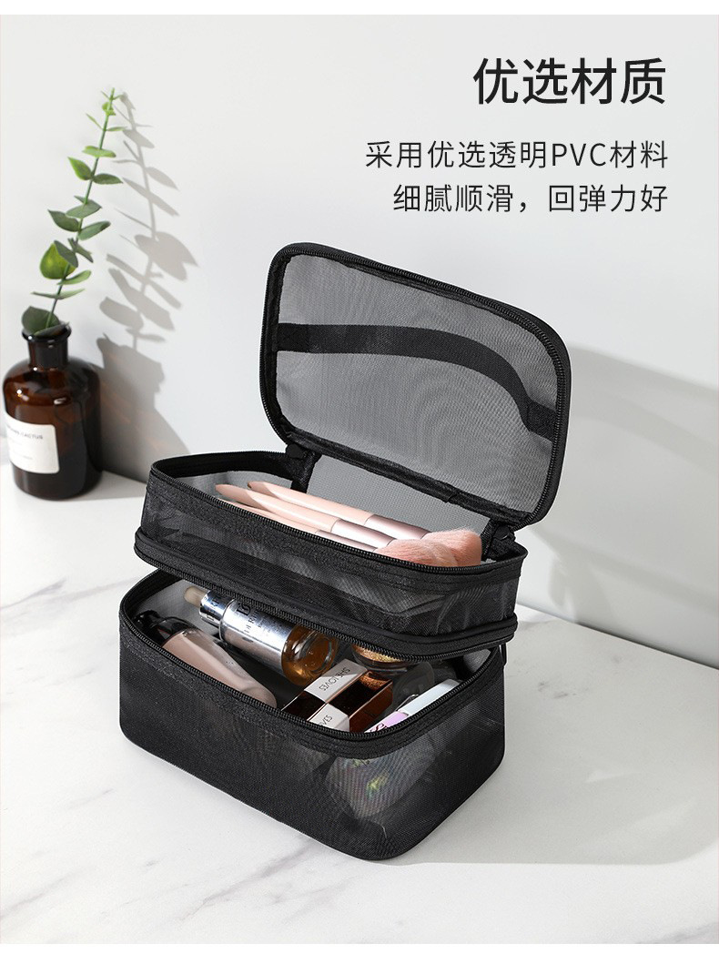 新款网纱化妆包大容量高级感化妆品收纳包ins高颜值收纳洗漱包详情8