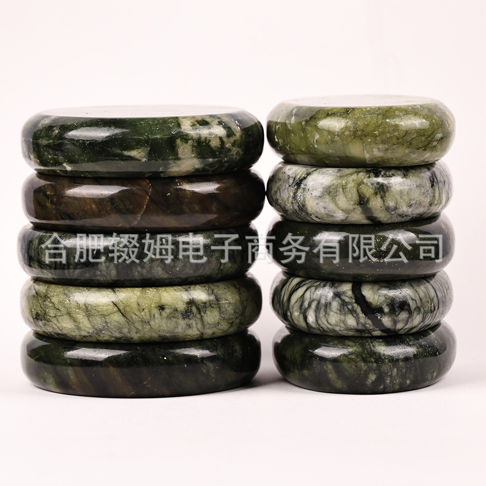 天然岫玉玉石能量按摩石SPA精油背部刮痧加热热敷推拿养生石经络按摩详情19