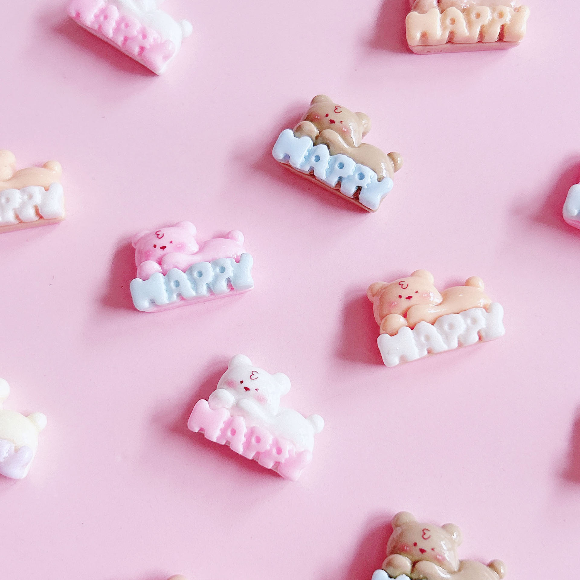xn Lazy and Cute Little Bear happy Series diy Hair clip Accessories Decoration Handcrafted matching material patches pic 9