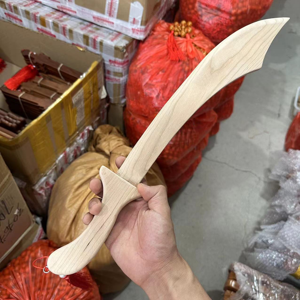 桃木剑原色一体剑雕刻桃木斧挂件小号宝剑儿童玩具工艺桃木剑批发详情48