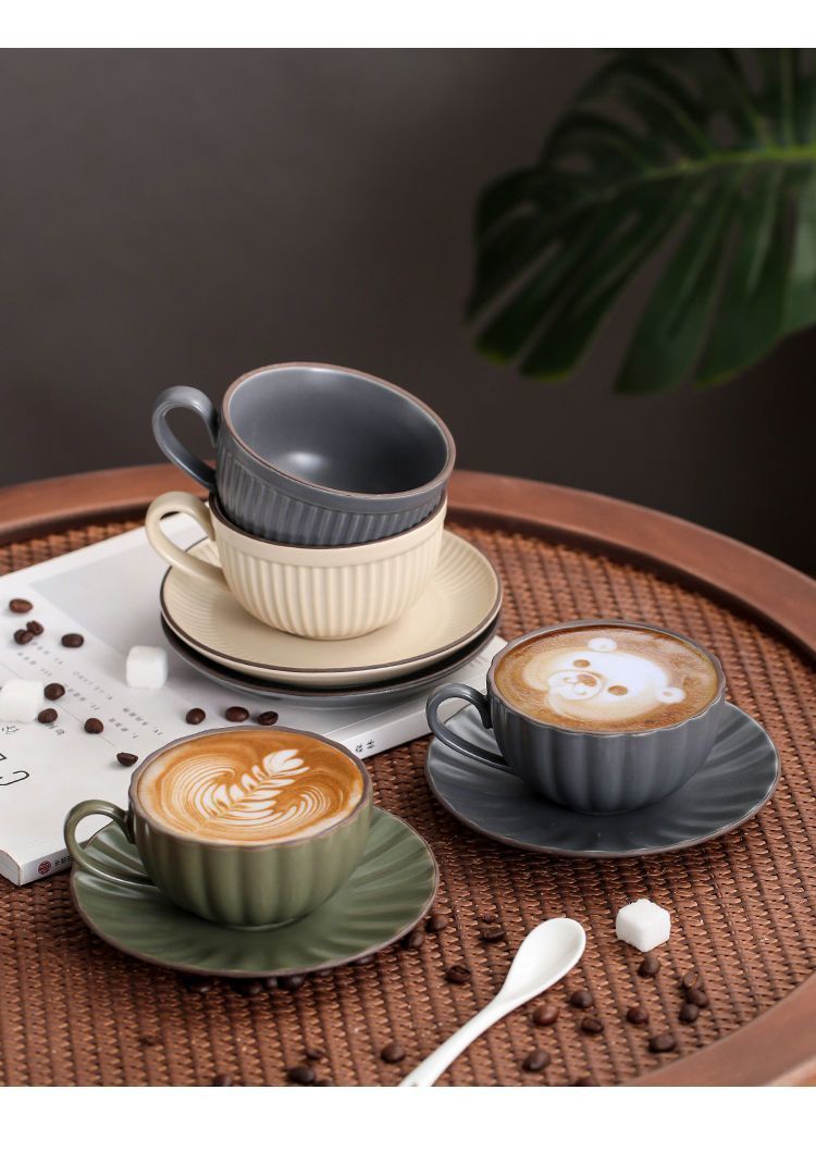 Wholesale and consignment sales of European-style small cups, ear-hanging, ceramic latte art cups, and retro afternoon tea cups from the manufacturer pic 2