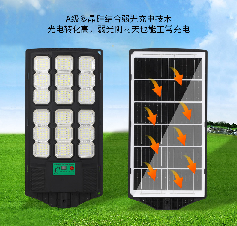 跨境爆亮一体化太阳能路灯 户外防水人体感应庭院灯新农村LED壁灯详情17