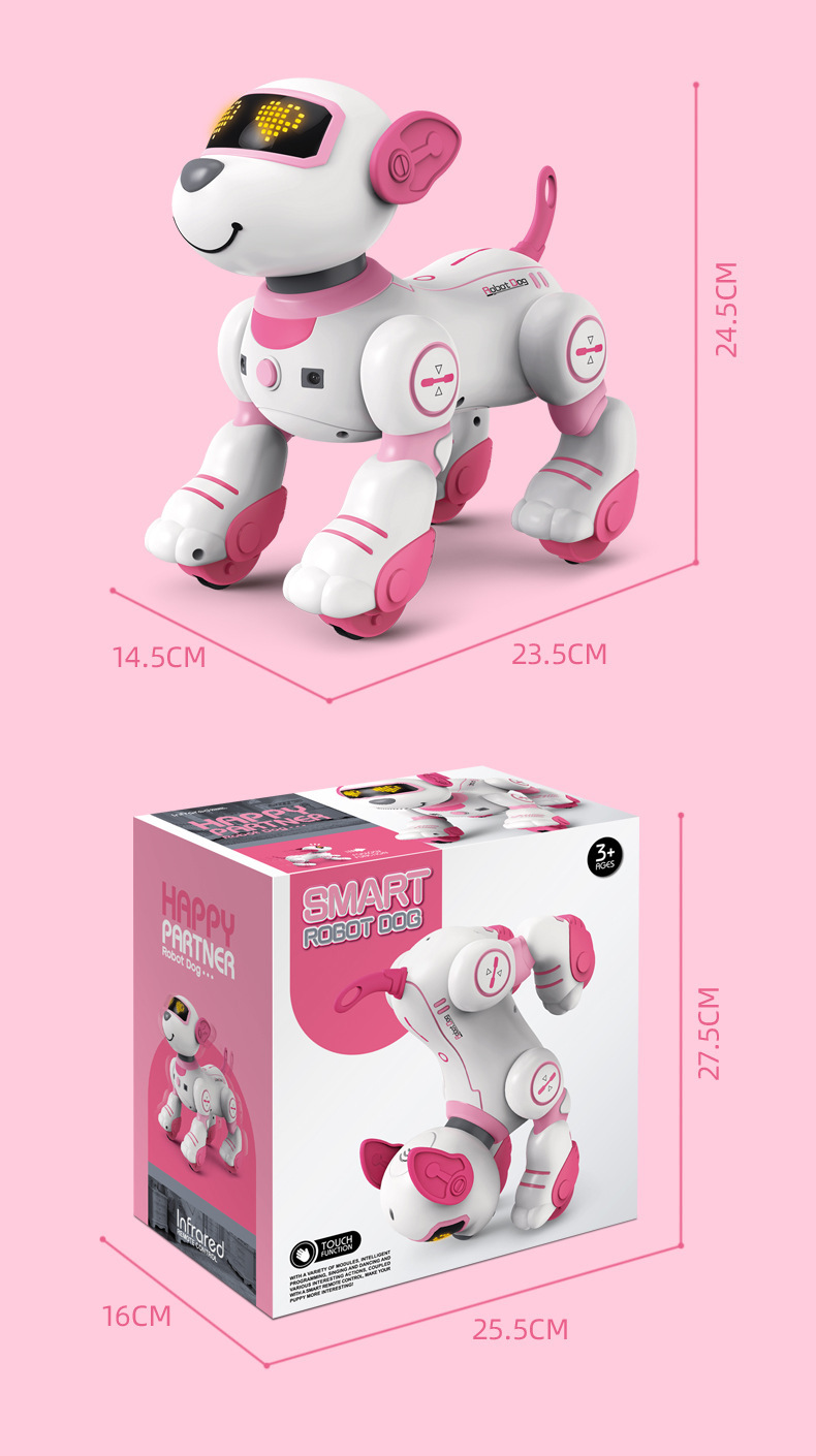 JJRC cross-border voice dialogue remote control intelligent robot dog stunt sensing programming remote control children's electronic pet pic 11