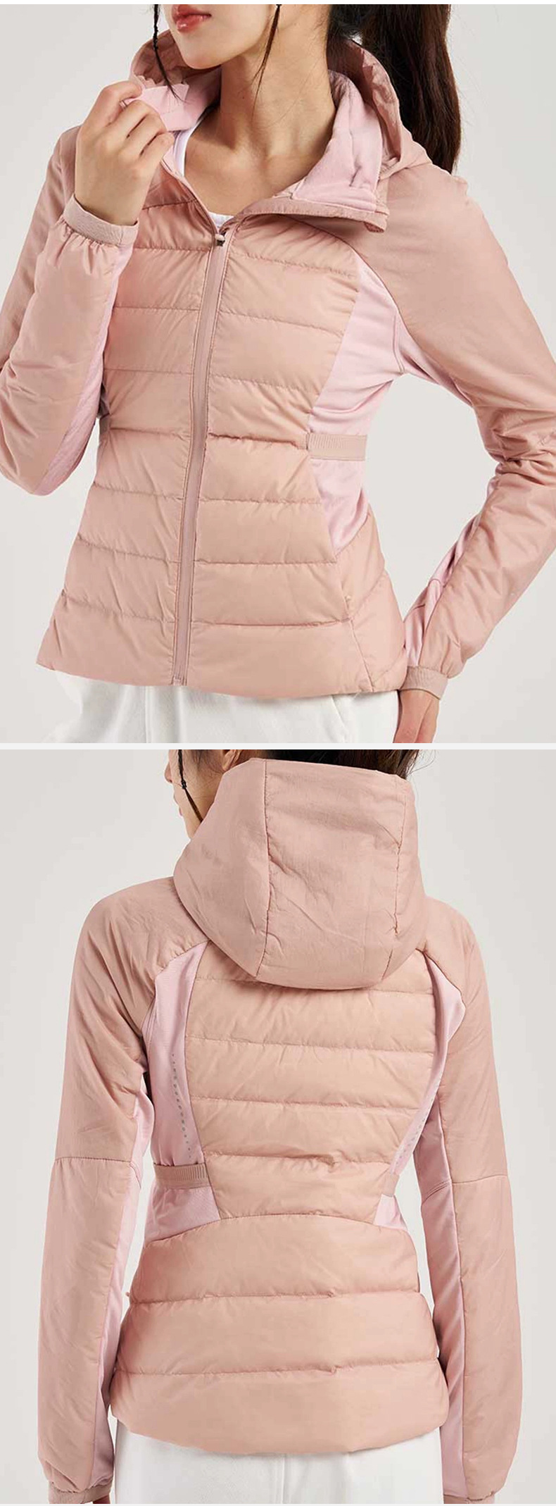 Winter down jacket, form-fitting hooded, running, outdoor warmth, winter sports, yoga wear, coat jacket for women pic 27