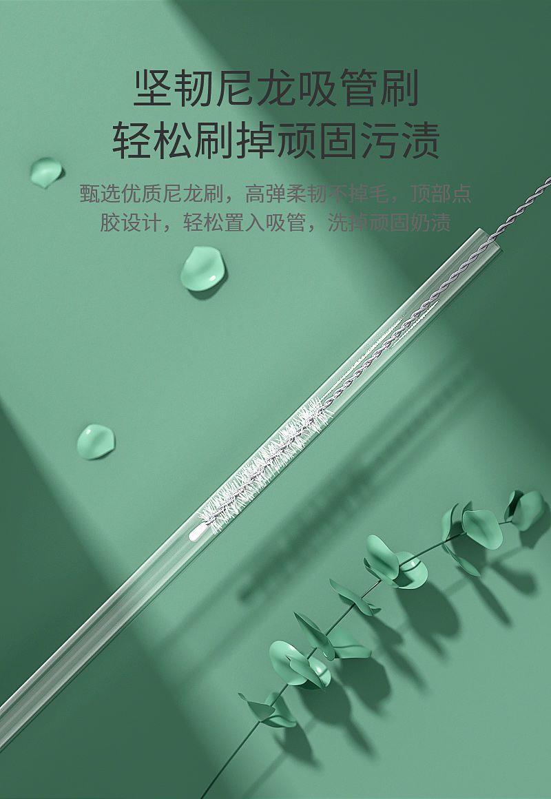 Three-piece set of baby bottle brush, special silicone pacifier brush for babies, portable bottle cleaning, 360-degree cleaning set pic 8