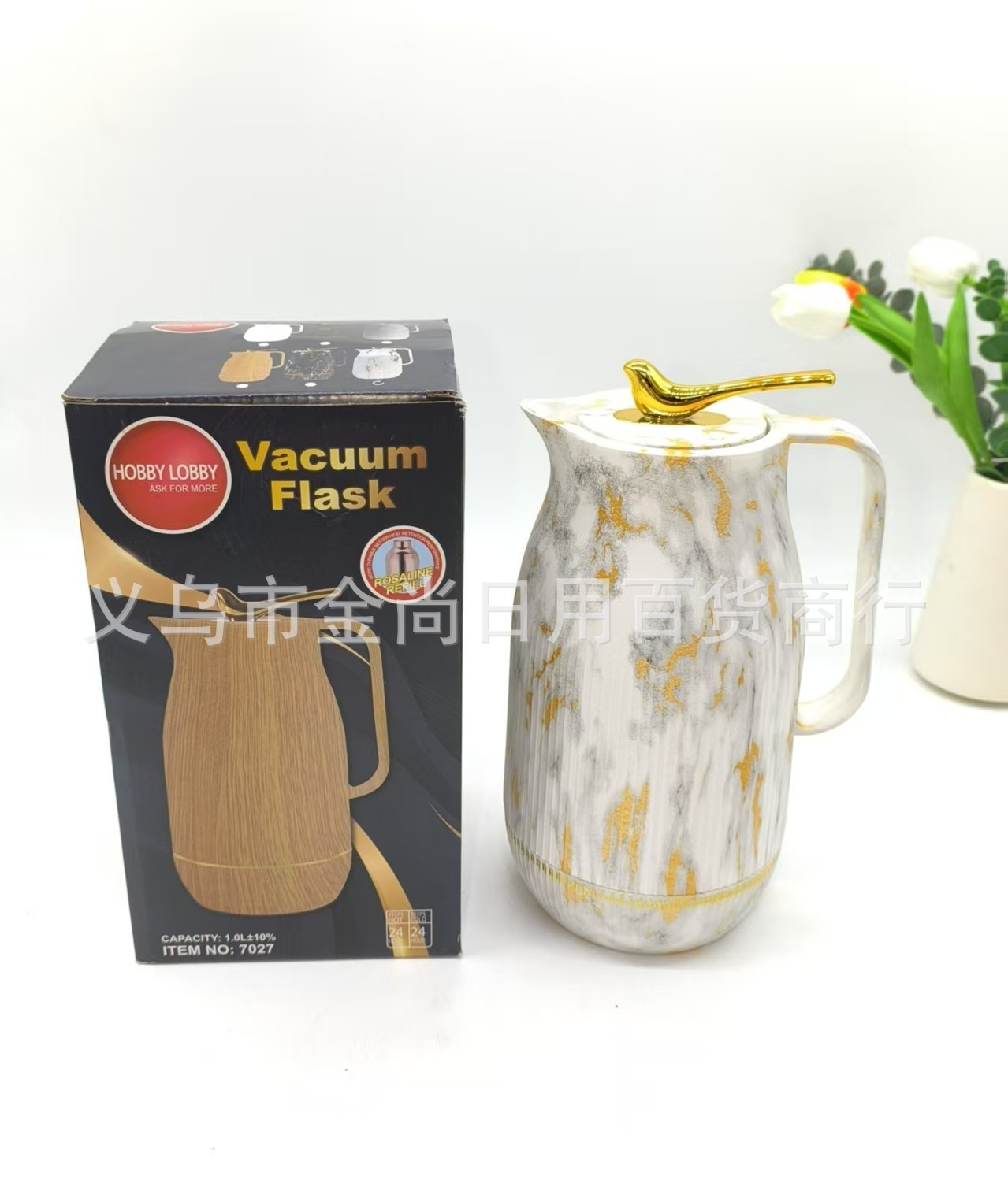 Thermos Flask with glass inner liner, dormitory insulated water bottle, large-capacity portable thermos flask Vacuum Flask pic 1