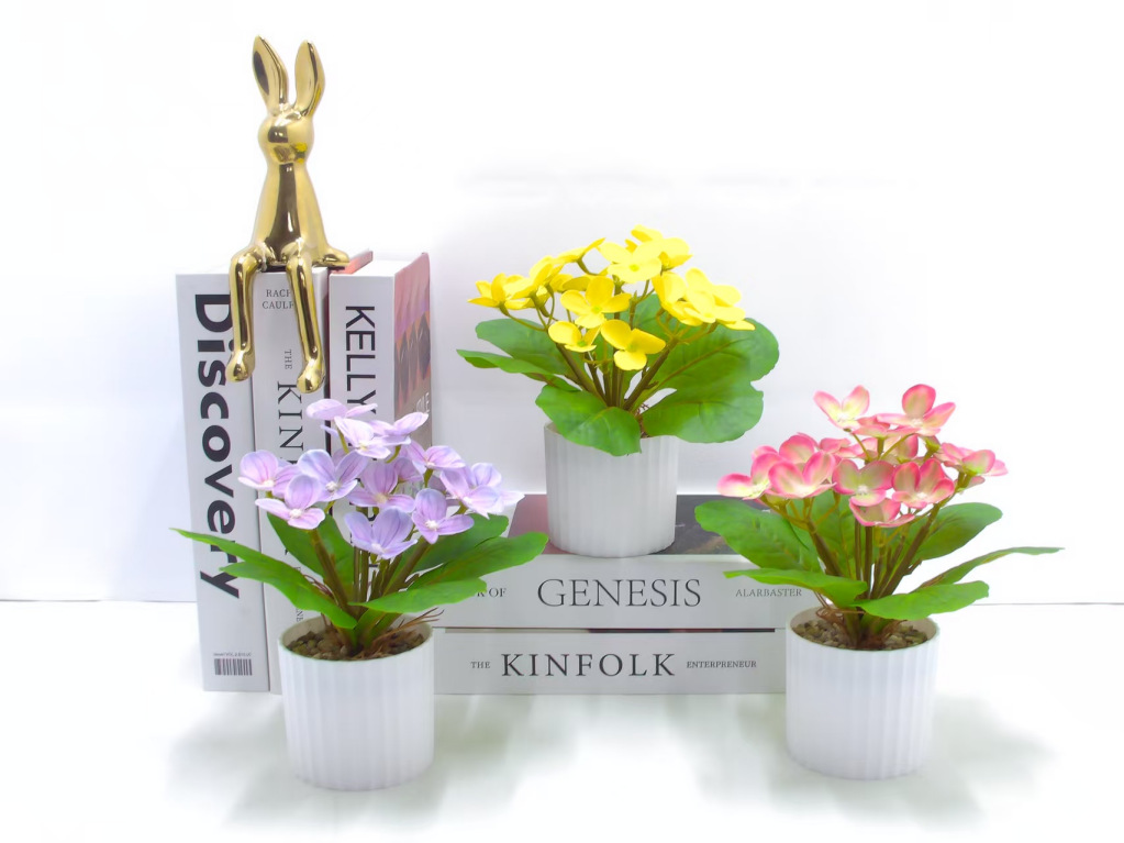 北欧风仿真假花小盆栽野花绿植家居装饰创意摆件宠物园艺花盆容器跨境假花详情2