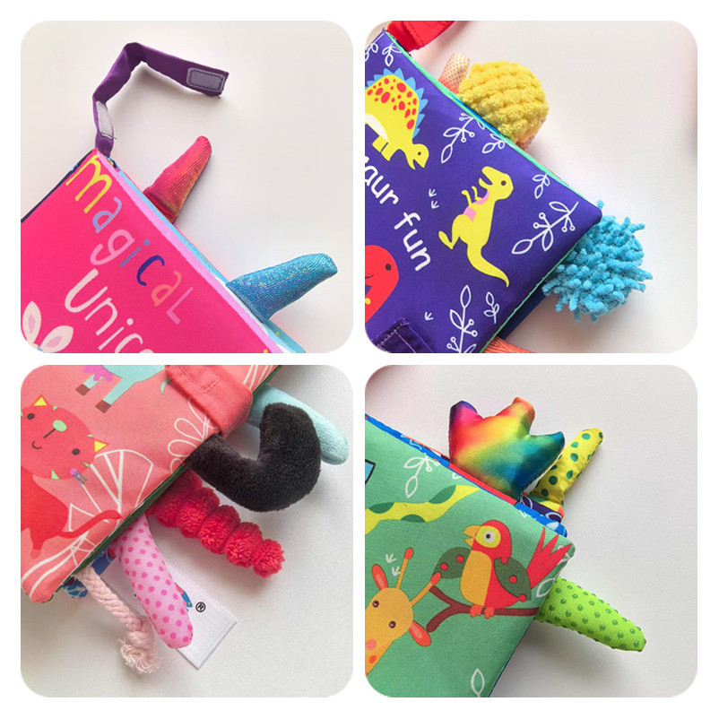 kidsbooks婴儿立体尾巴布书宝宝撕不烂安静布書动物尾巴布书厂家详情9