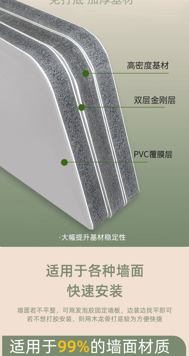 碳晶板木饰面墙板室内装饰装修护墙板木纹金属板无缝墙面快装墙板详情5