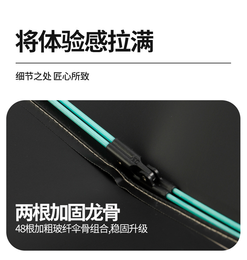 三折48骨自动雨伞大号黑胶防晒太阳伞批发晴雨伞广告伞折叠遮阳伞详情12