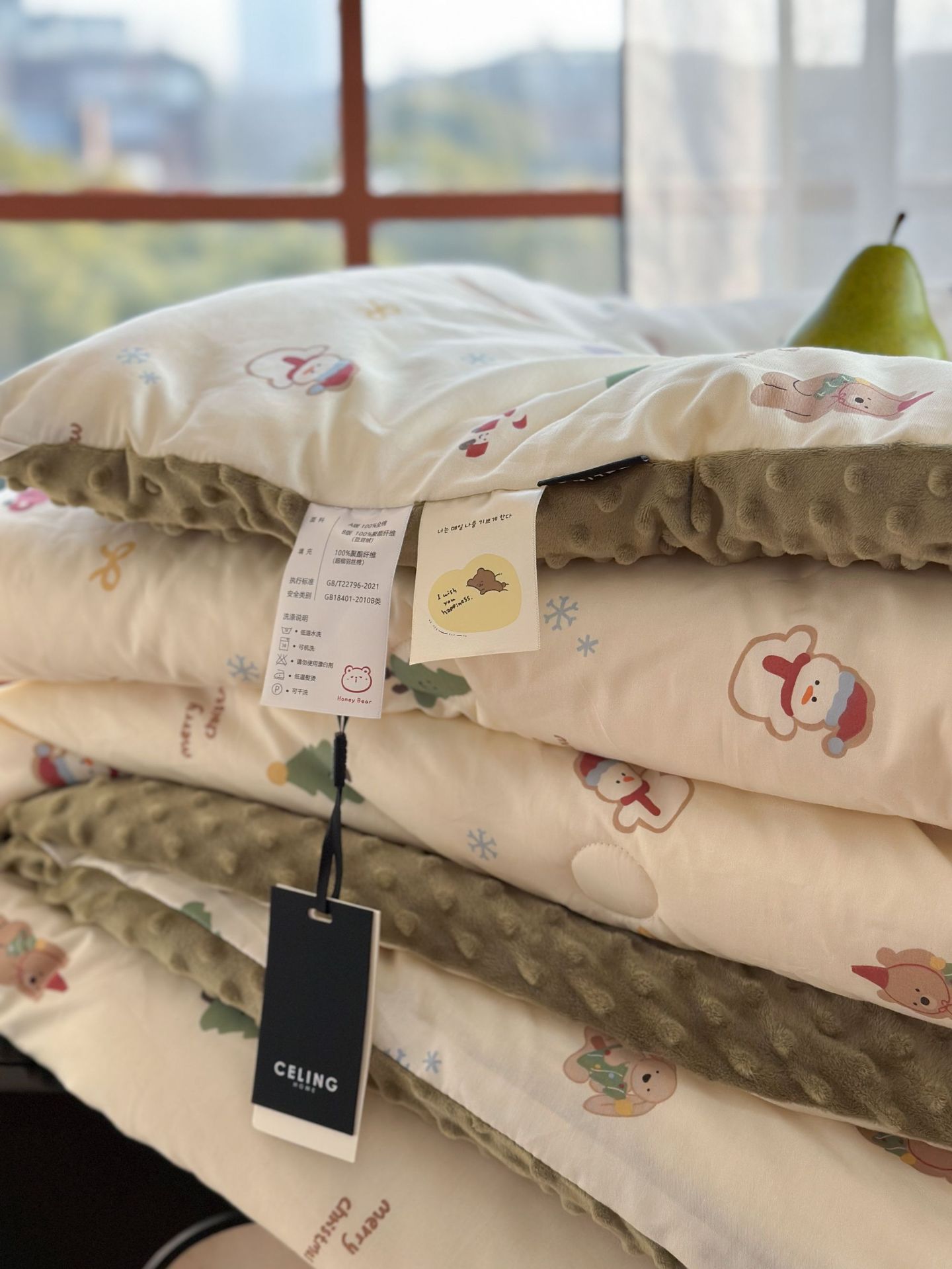 13372 All-cotton cartoon small floral print spring and autumn quilt soothing, bean quilt warm and fleece winter quilt core pic 116