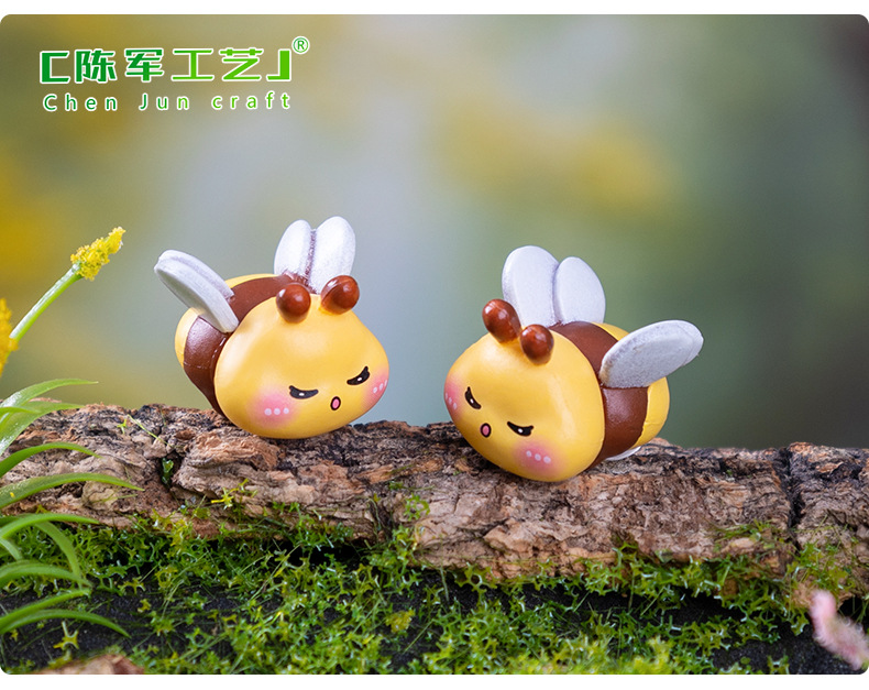 Cross-border new products: Creative and cute little bee figurines, diy garden landscaping, decorative hanging accessories, micro-landscape small ornaments pic 10