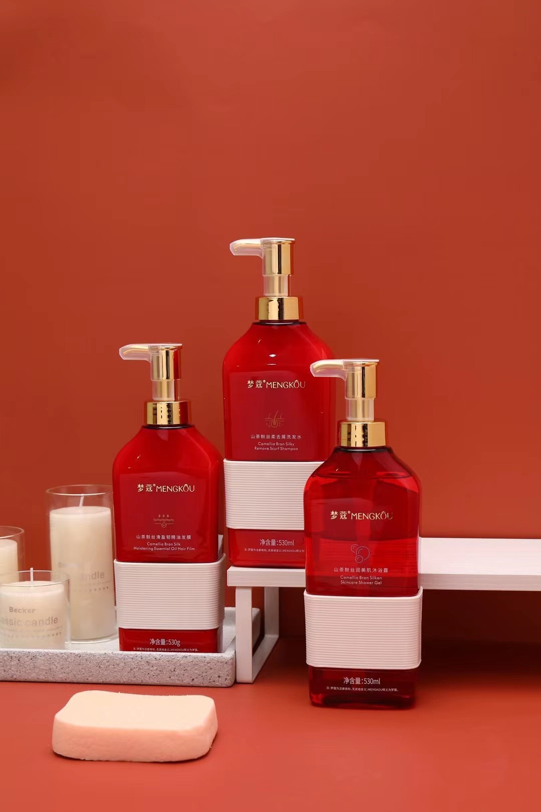 Mengkou Camellia Silk Softening Anti-Dandruff Refreshing Shampoo Flowing Hair Essential Oil Smooth Hair Mask Beauty Foam Body Wash pic 6