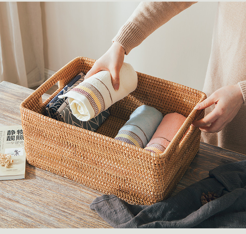 藤编收纳筐水果篮家用馒头筐竹编面包筐馍筐零食野餐篮筐手编篮子详情18