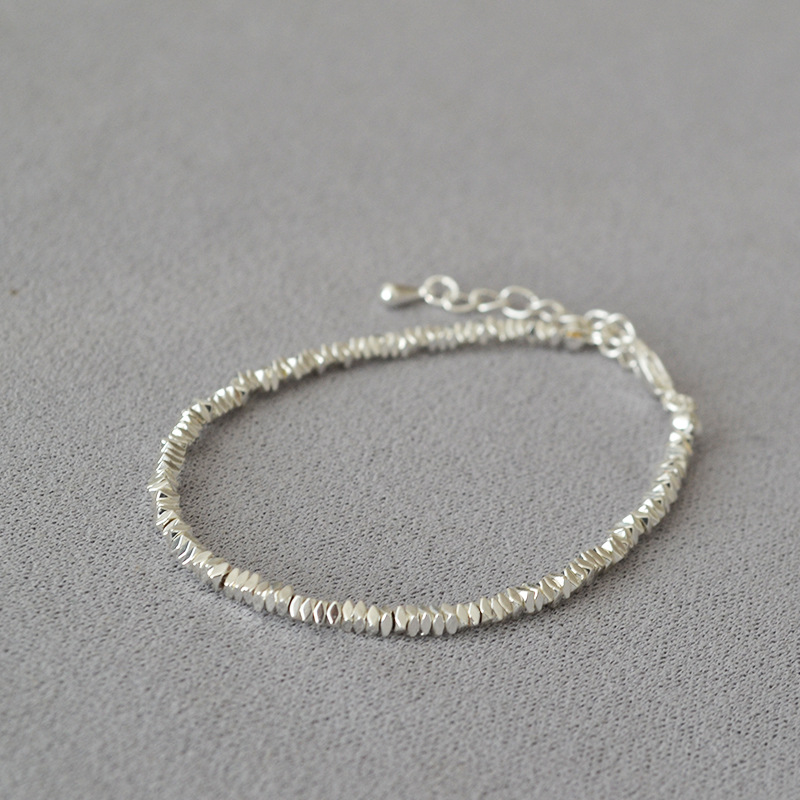 小红书网红款日韩小众轻奢质感不规则闪耀碎银子珍珠简约气质手链详情21