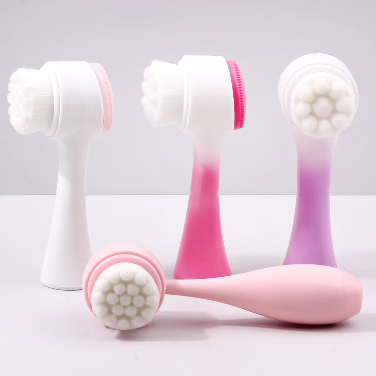 瑛秀美洗脸刷软毛硅胶洁面仪便携款手动洁面刷洗脸清洁毛孔可定制化妆工具厂家直销详情1