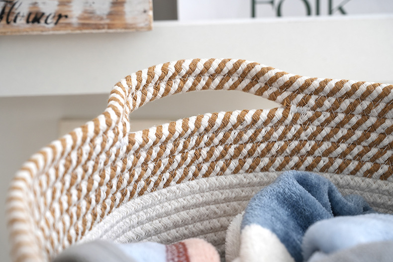 卡通收纳筐小杂物带提手杂物收纳篮家居衣物整理筐宿舍卧室脏衣篮详情9