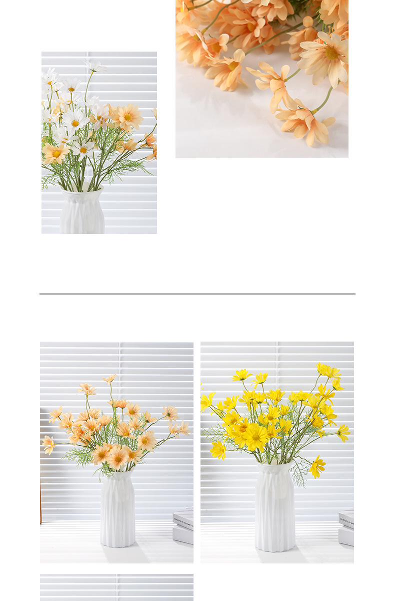 洋甘菊仿真花假花塑料花仿真花高档餐桌装饰品摆件小雏菊拍照道具详情14