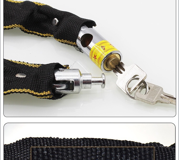Youdaoplaceholder0 bicycle lock, electric bike lock, anti-theft chain lock, mountain bike lock, extended and thickened, motorcycle lock, door chain pic 5